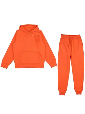 Men's Autumn and Winter New Solid Color Hoodie+pants Two-piece Set Fashionable Casual Sports Set Size S-3XL Men's Tracksuit