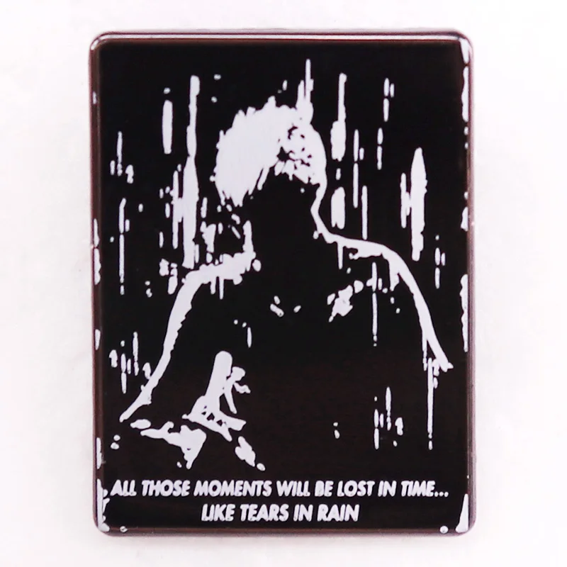 All those moments will be lost in time like tears in rain badge Blade Runners Enamel Pin brooch jewelry Gift for Film Buffs Cult