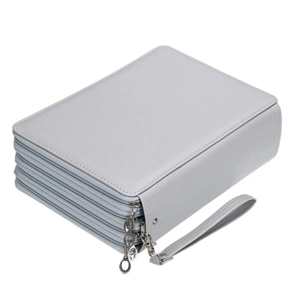 

200 Holes Colored Lead Pencils Storage Bag Stationery 5 layer Large Capacity Case Holder Portable Waterproof Student Pen Case