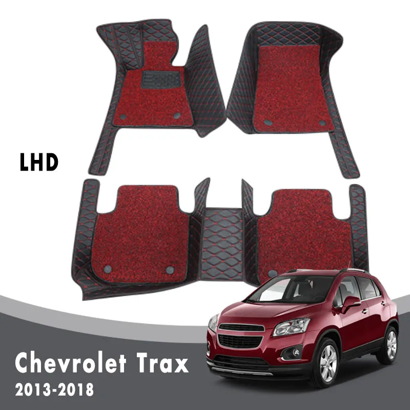 

Автомобильные коврики, ковры для Chevrolet Trax Tracker Holden 2018 2017 2016 2015 2014 2013, роскошные двухслойные коврики с проволочной петлей на заказ