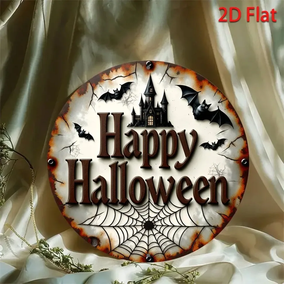 لافتة إكليل الهالوين القوطية - ديكور مسطح خفيف الوزن ثنائي الأبعاد للمنزل والقلعة في الداخل #5