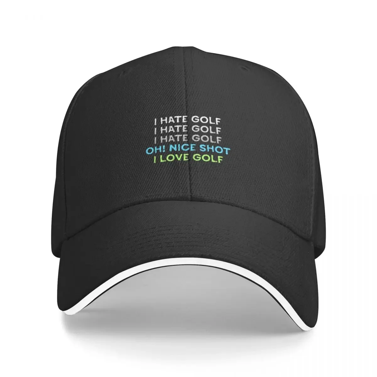 I Hate Golf Oh Nice Shot I Love Golf Baseball Cap Designer Hat fishing hat Women's Men's