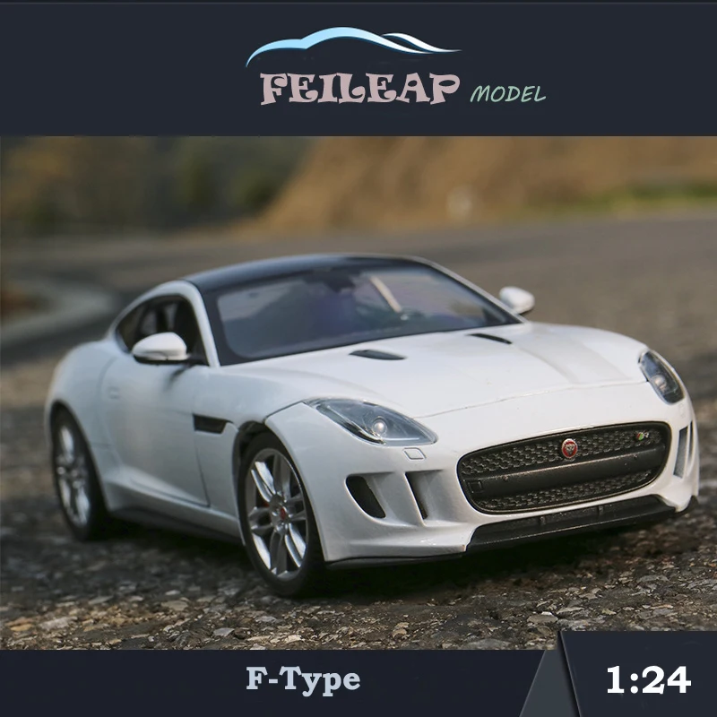 

WELLY Diecast 1:24 Jaguar F-type Coupe Alloy Car Modek Simulation Metal Casting Miniature Voiture Home Decor Collective Boy Gift