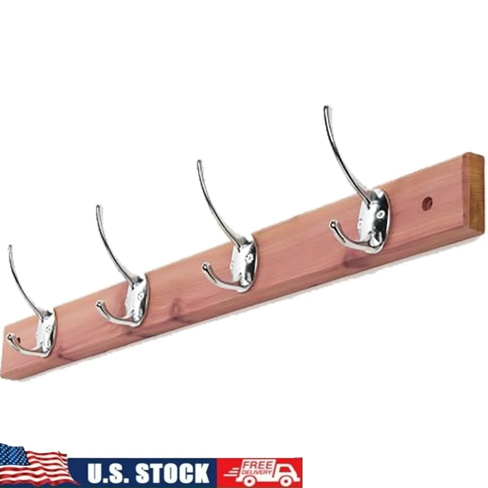 

МЕЖДУНАРОДНАЯ ВЕШАЛКА Кедровая вешалка с 4 крючками, впитывающая влагу, 1 упаковка