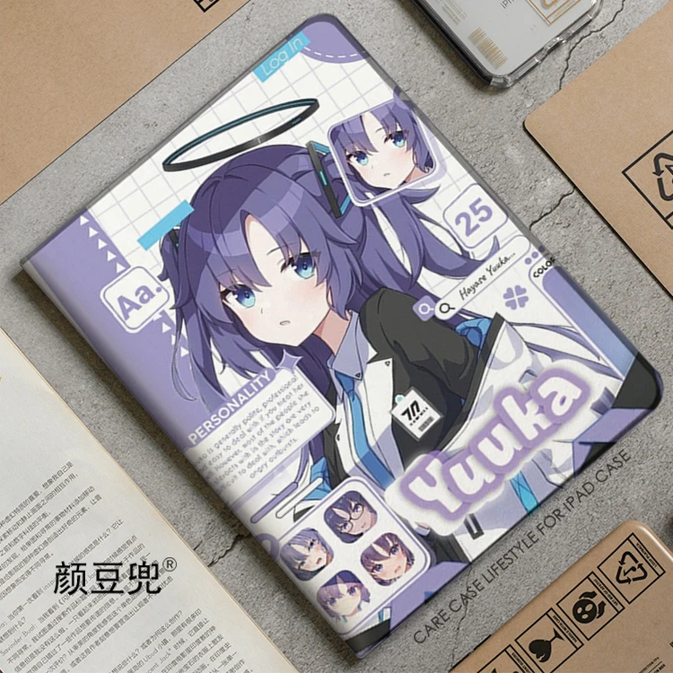 

Yūka Anime Blue Archive For Samsung Galaxy Tab S9 Lite 8.7 2021 Case SM-T220/T225 Tri-fold stand Cover Galaxy tab s6 lite Tab A8