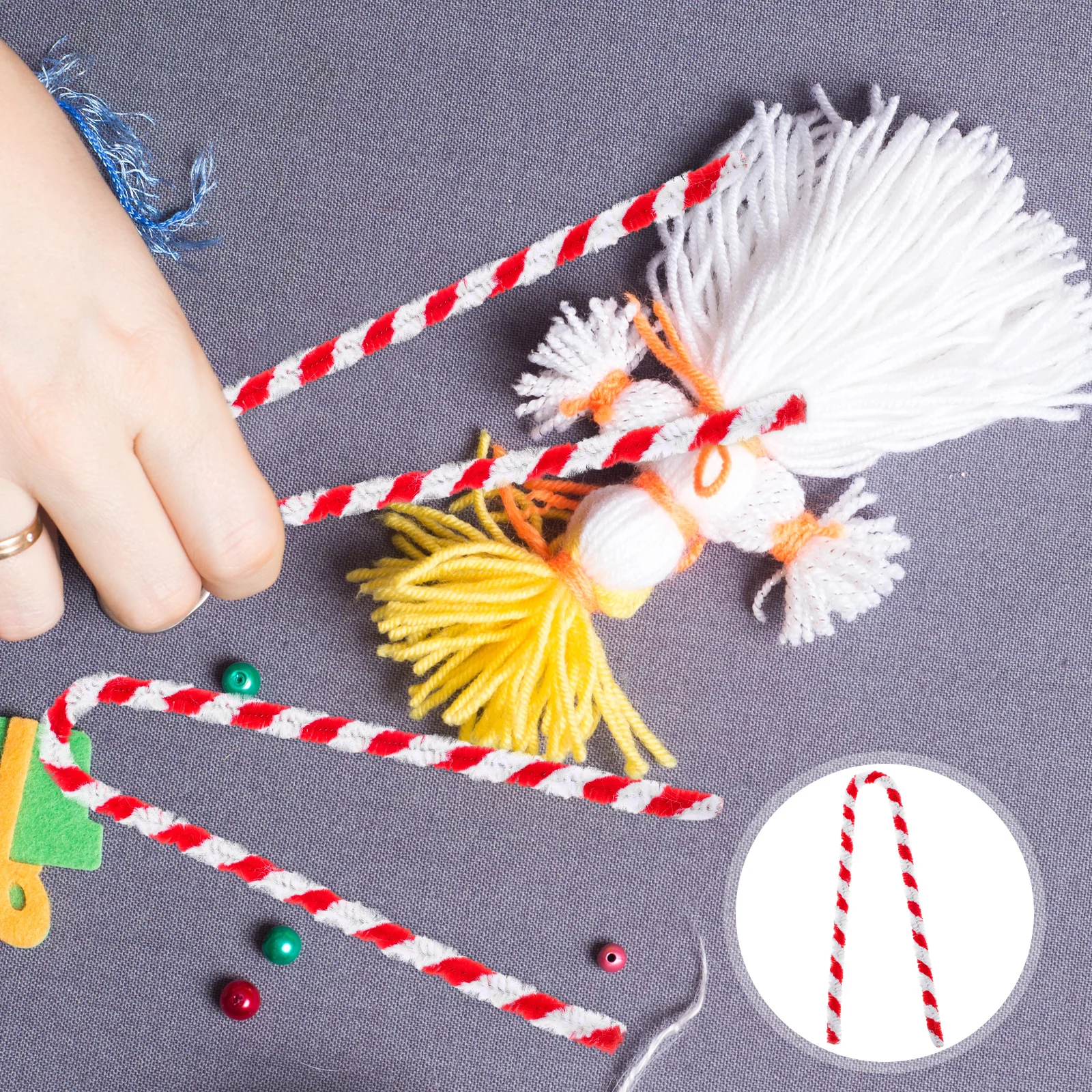 50pcs Two-Tone Bendable Diy Craft Chenille Stems For Kids Creative Educational Handmade Party Favor