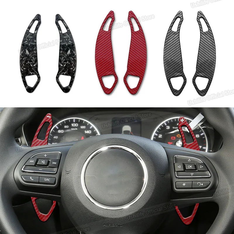 Carbon Fiber Car Steering Wheel Paddle Extension Shifters Shift Sticker Fit For  MG HS RX5 RX8 MG5 GT MG6 Interior Accessories