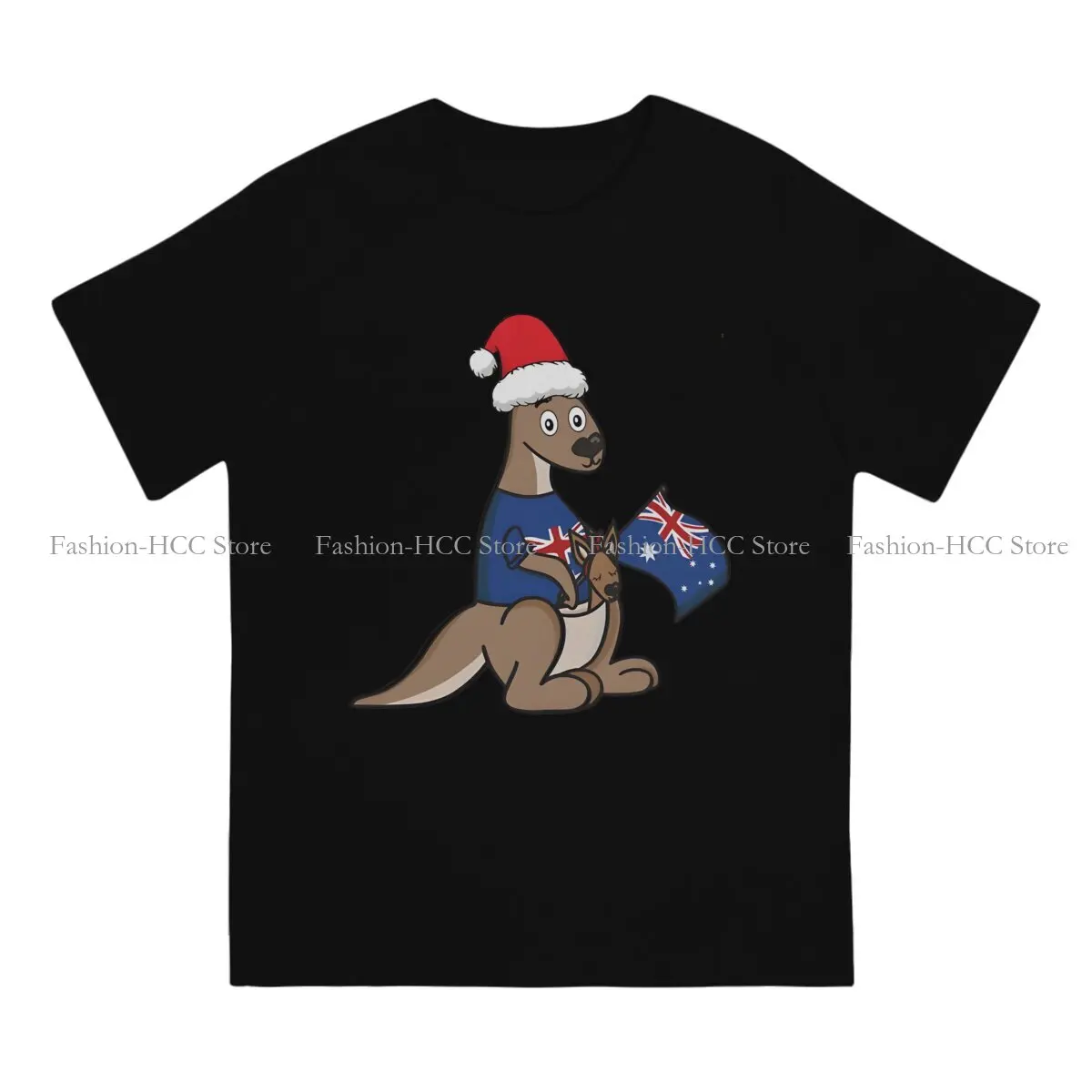 Christmas O Neck TShirt Australian Kangaroo Pure Cotton Classic T Shirt Man's Clothes New Design Hot Sale