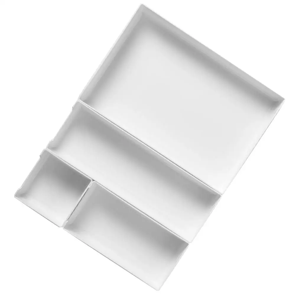

4pcs Storage Box Set Clear Plastic Trays Drawer ganizer for Bathroom Vanity Desk Office Makeup Jewelry Stationery Holder Desk