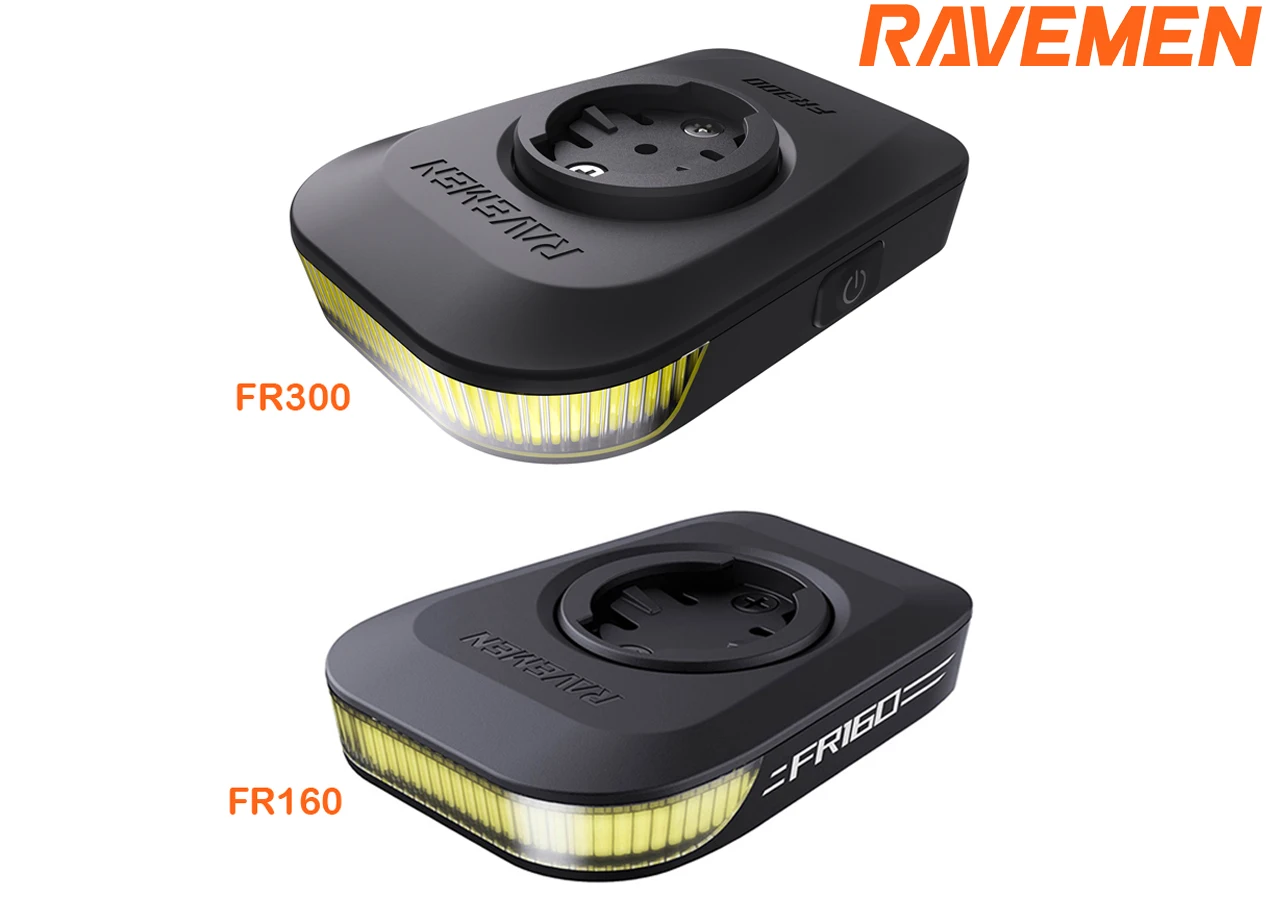 RAVEMEN FR300 FR160 Bike Daytime Headlight AOM01 Mount Compatible with Garmin Wahoo GPS Bike Safety Side Visibility Front Light