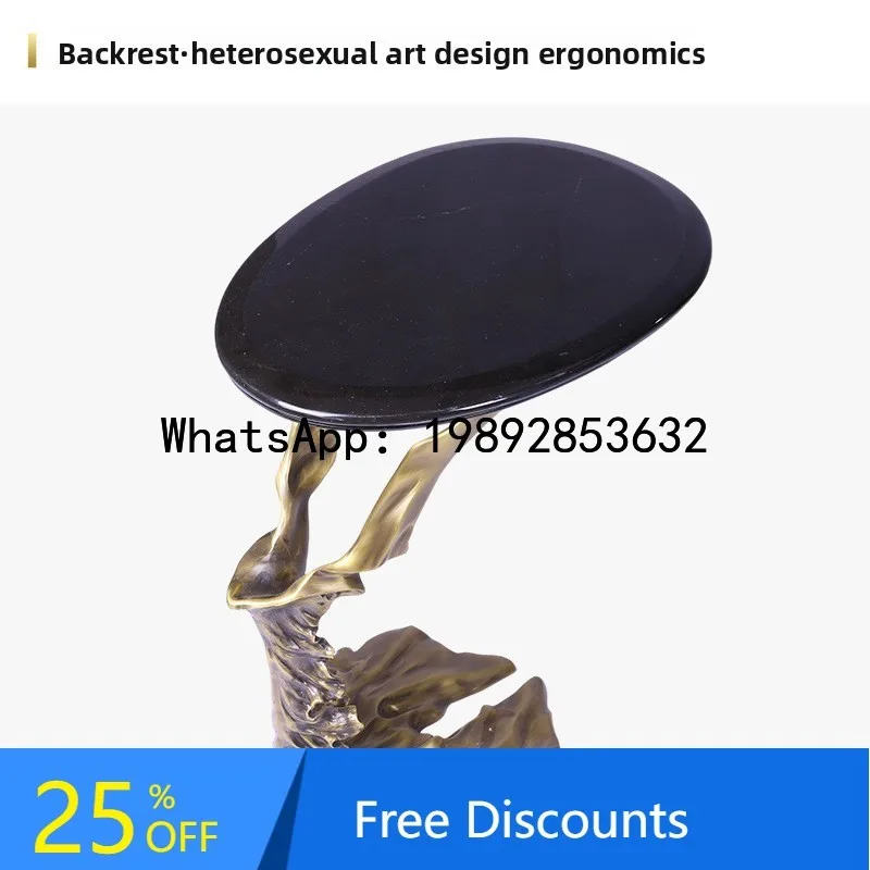 

B1 Living Room Sofa Side Water Ripple Side Table Transparent Resin Small Round Coffee Table Marble Copper Corner Table