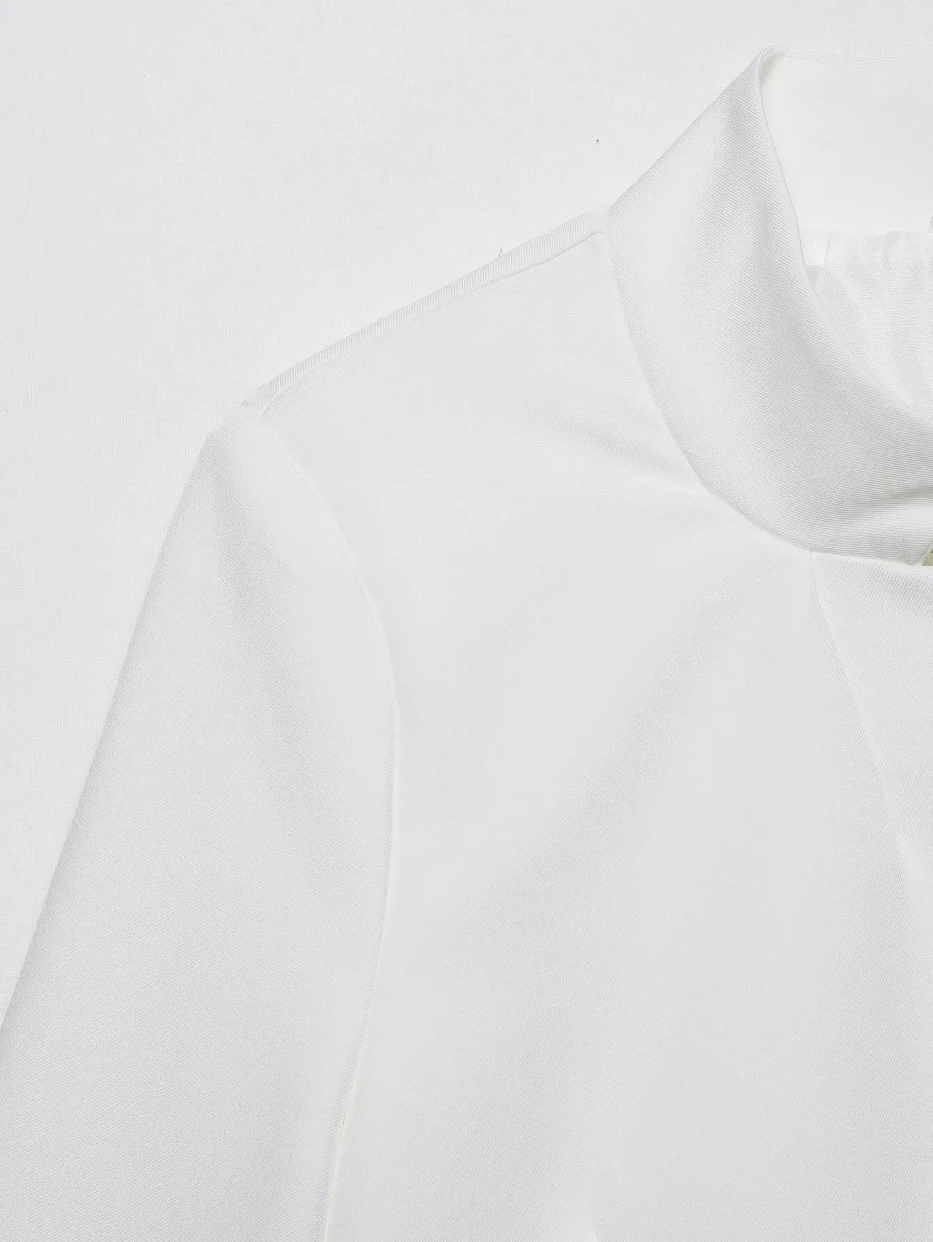 HH Damen Minimalistischer Stehkragen Crop-Blazer Halber Ärmel Asymmetrische Knopfleiste Kurze Jacke Frühling Sommer Business Casual Wear – Detail 7