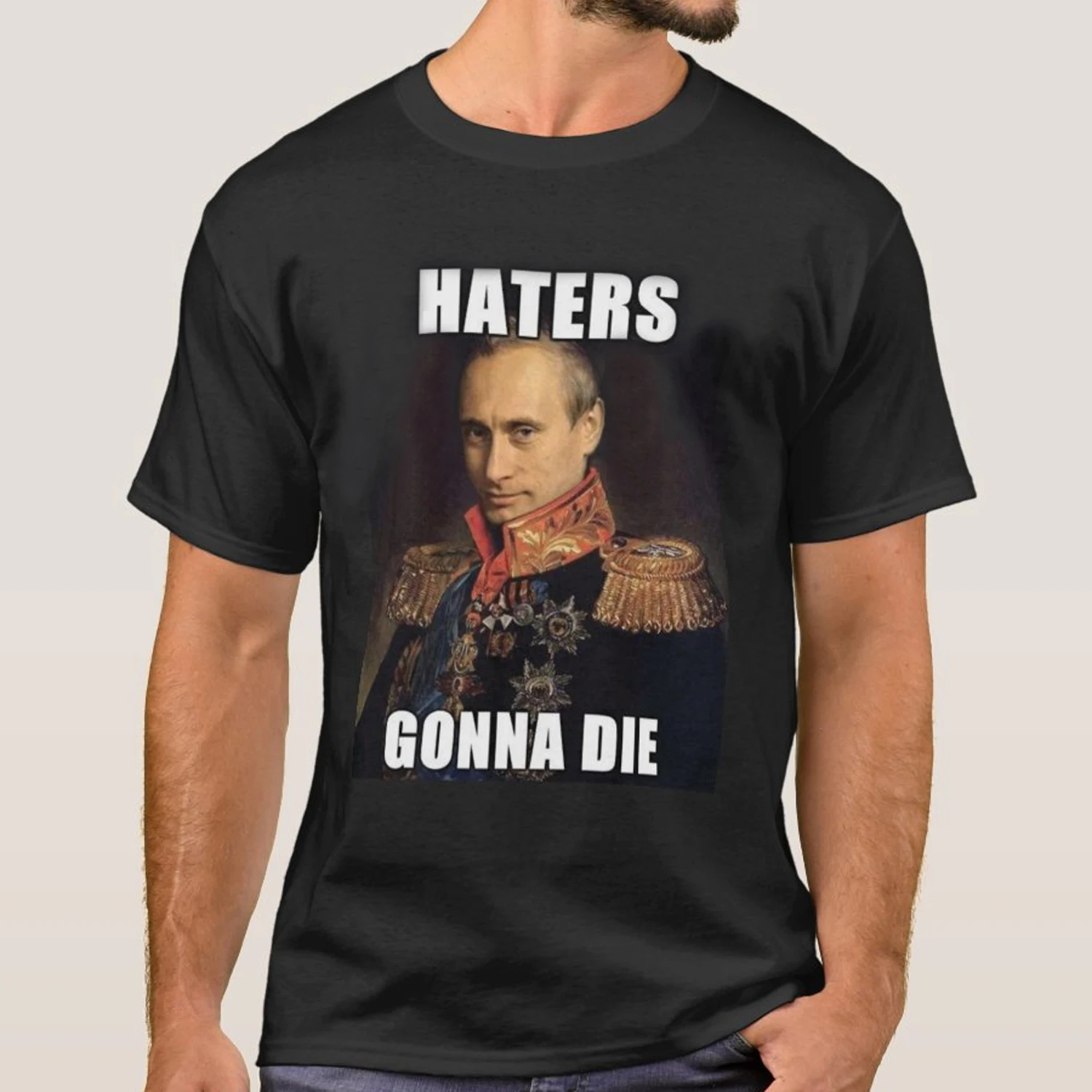 

Владимир велик. Забавная футболка с политической тематикой русского президента. Мужская хлопковая футболка с коротким рукавом и круглым вырезом