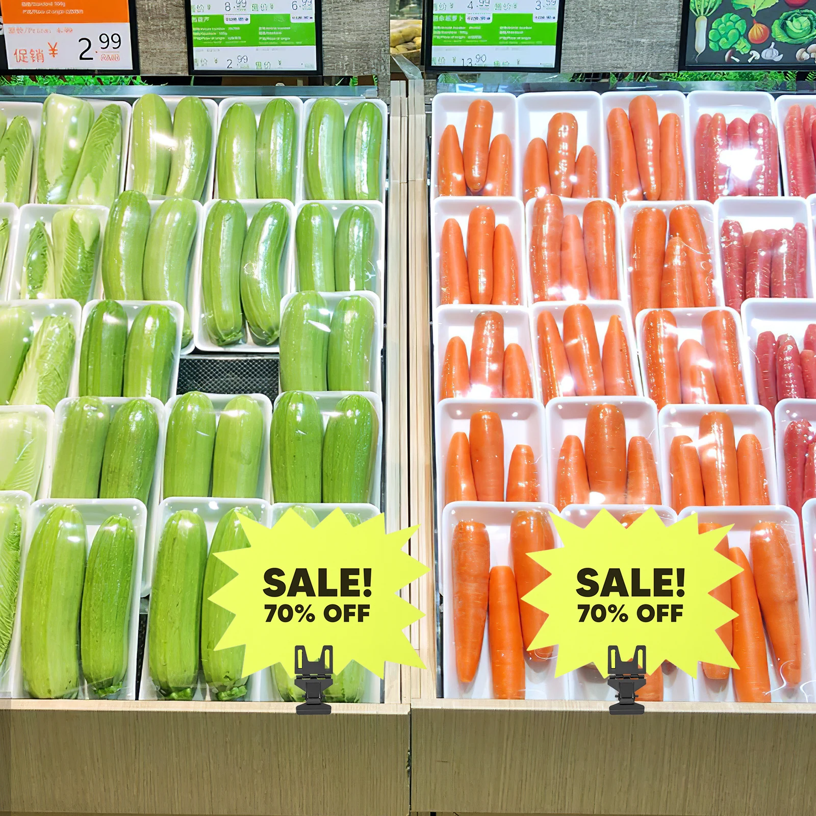 

10 Pcs Price Tag Rack Clothing Signs Label Merchandising Prices Clips Merchandise Stainless Steel Display