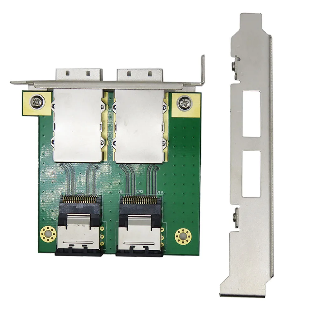 

Dual Ports Mini SAS Internal SFF-8087 to External HD Mini External Front Panel Card Adapter External Adapter