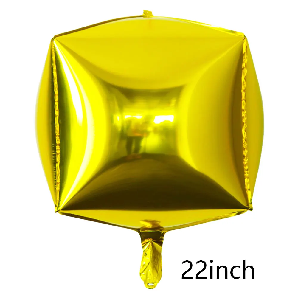 22 Zoll Würfel 4D Folienballons Metall Silber Diamant Quadratische Würfelballons für Geburtstag Verlobung Hochzeit Weihnachten Party Dekor – Detail 8