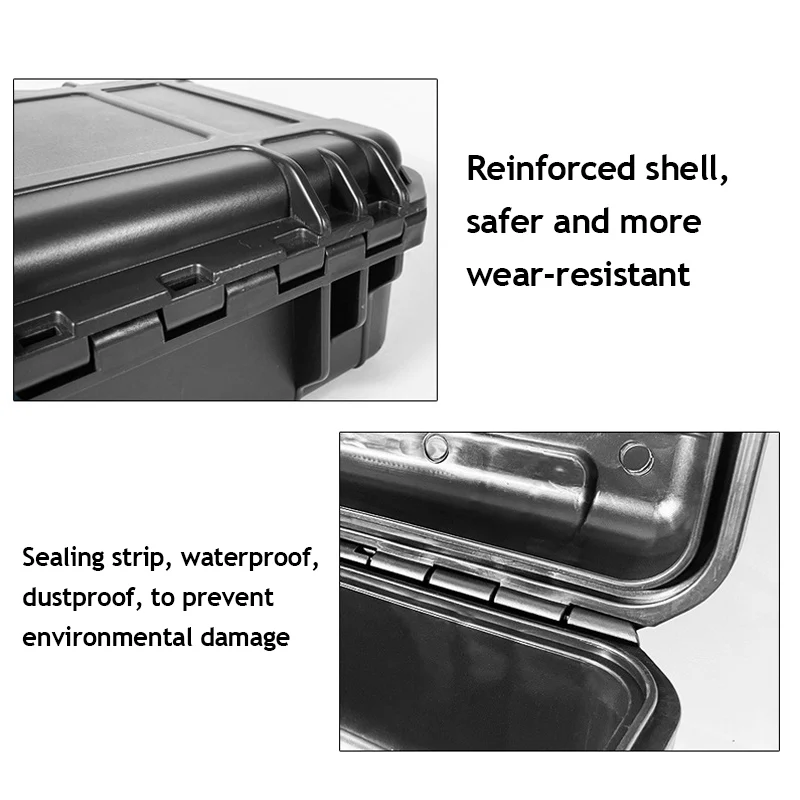 Multi-size Toolbox ABS Plastic Suitcase Tools Storage Box Waterproof Hard Case Equipment Tool Box For Mechanics Pelican Case