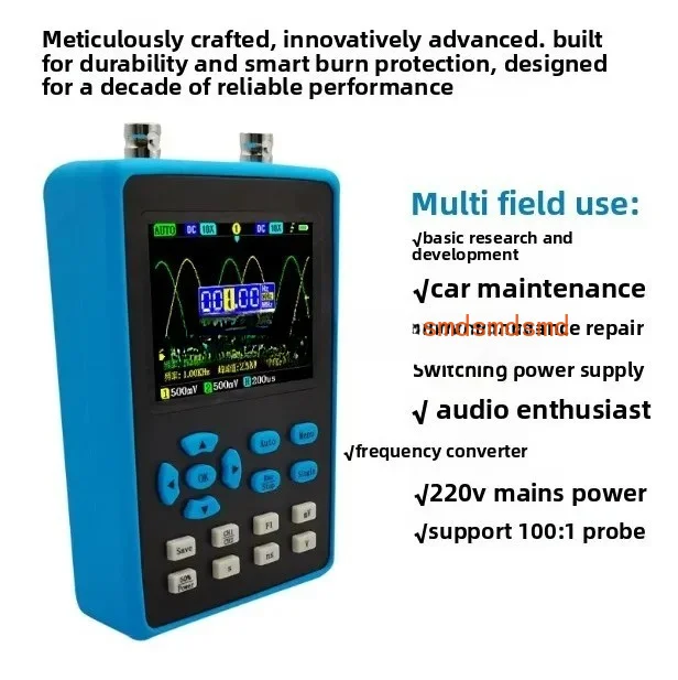 High-performance automatic dual-channel handheld portable digital oscilloscope 120M bandwidth 500M sampling auto repair