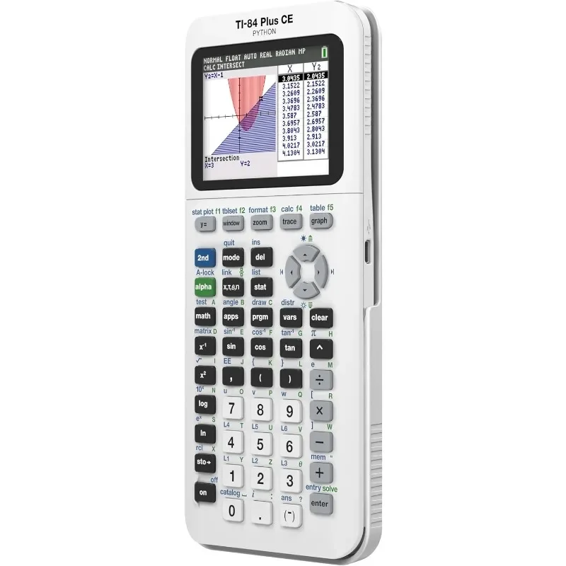 인기 신제품 TI-84 Plus CE 컬러 그래프 계산기, 밝은 흰색