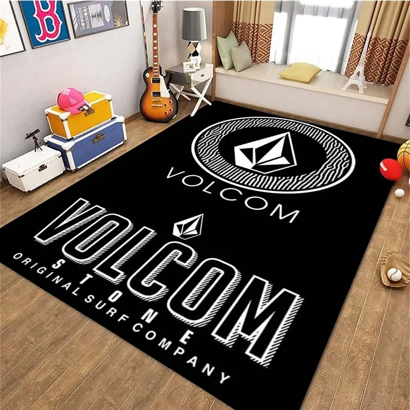 Volcoms Boardsports Lifestyle Brand Pattern Area Rugs for Living Room Bedroom Decoration Children Play Room Mat Anti-slip Carpet