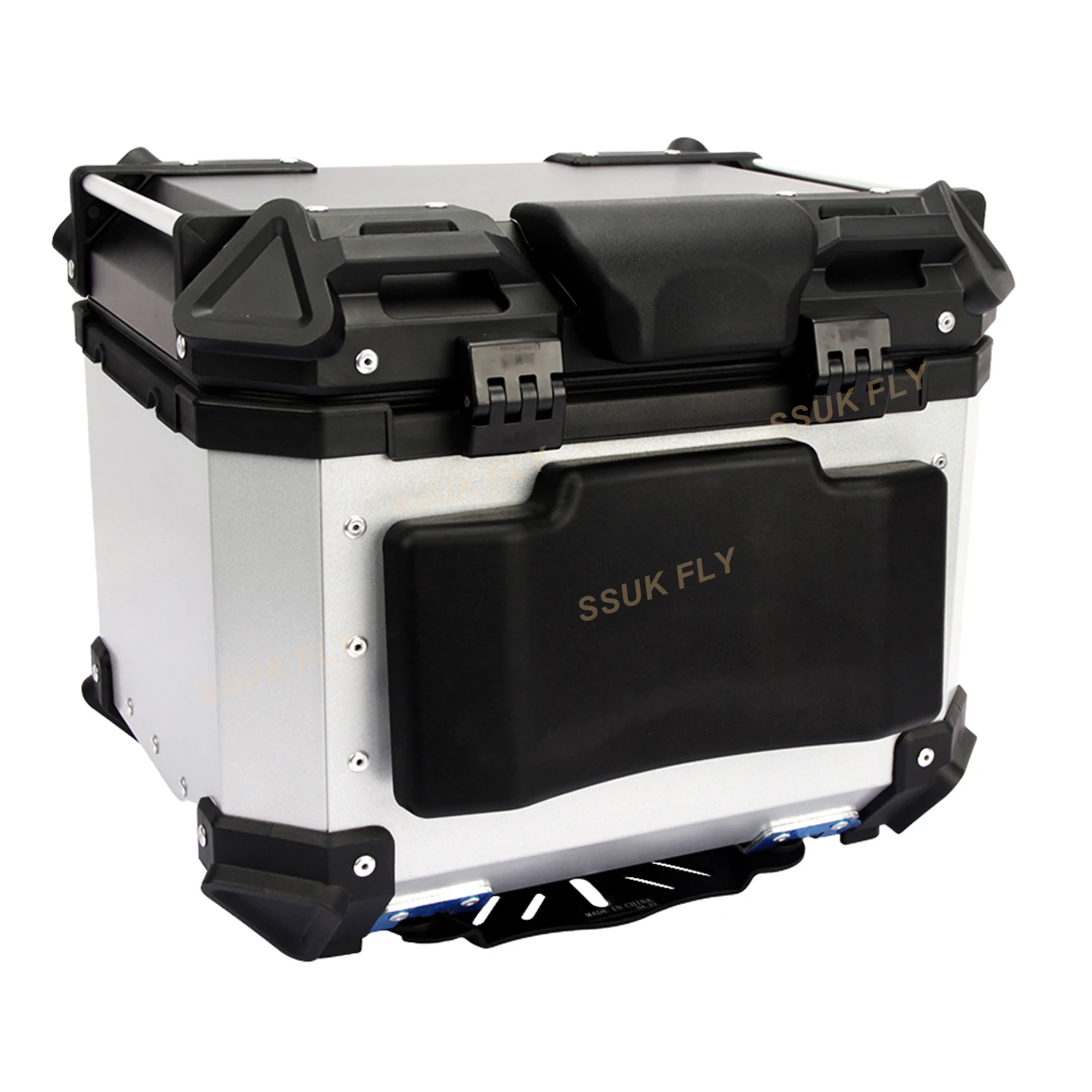 Motorcycle Passenger Backrest Back Pad Universal Self-adhesive Shockproof Moto Rear Top Case Box Luggage Cushion Pad Backrest