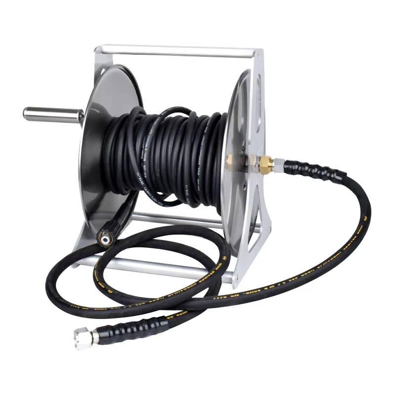 

High Pressure Washing Machine Factory Water Pipe Storage Rack Pipe Reel Stainless Steel High Pressure Car Washing Machine