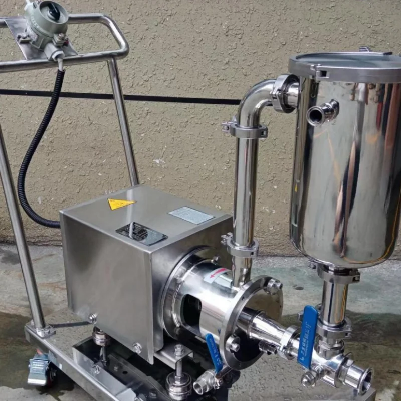 High speed shear mixing homogenizing emulsion machine on-line mixing milk emulsion liquid powder pump