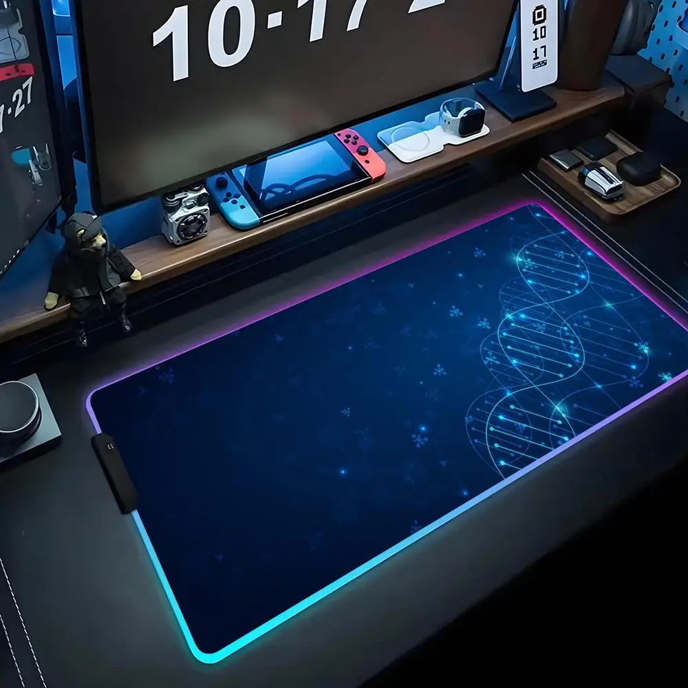 

Gene Mouse Pad RGB Gaming Mousepad Big LED Pad PC Desk Mat Luminous Mouse Pad Large Keyboard Mats Table Rug With Backlit