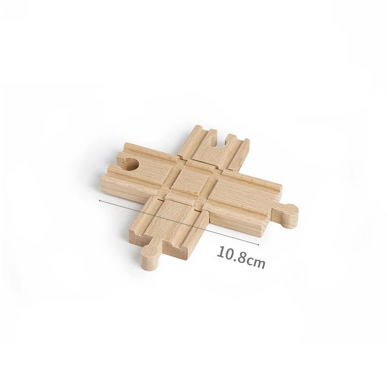 Wooden Train Track Toys Railway Rails Accessories Fit Thomas Train Road Connector Wood Railway Bridge Children Birthday Gifts