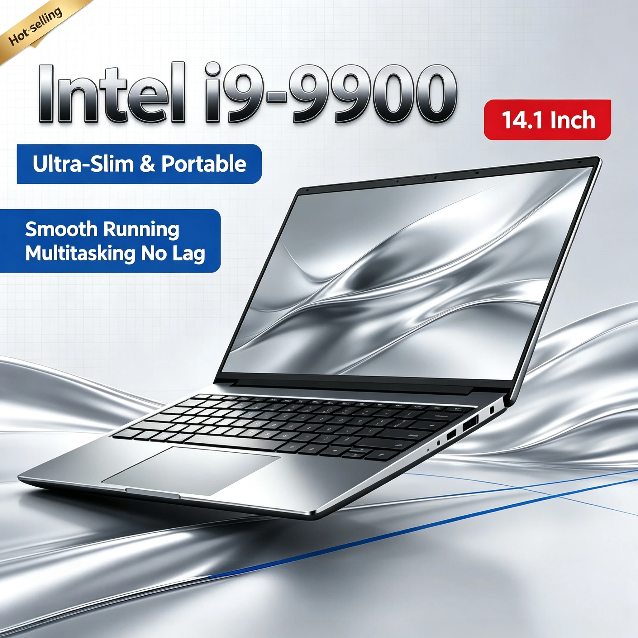 Intel i9 9900 14.1 Inch Ultra Slim Notebook 5GHz 32GB RAM 2TB SSD FHD 1920x1080 Laptop Built for Speed Gaming Work