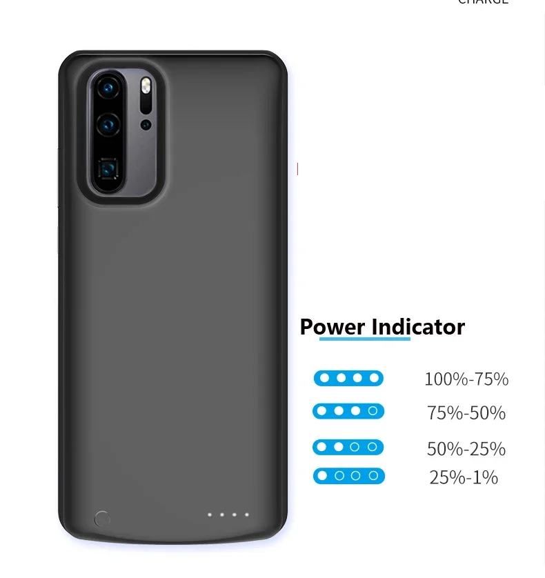 

Силиконовый противоударный чехол Power Bank для Huawei P30 Lite Pack, чехол для резервного зарядки аккумулятора для Huawei P30 Pro, задняя крышка с зарядкой