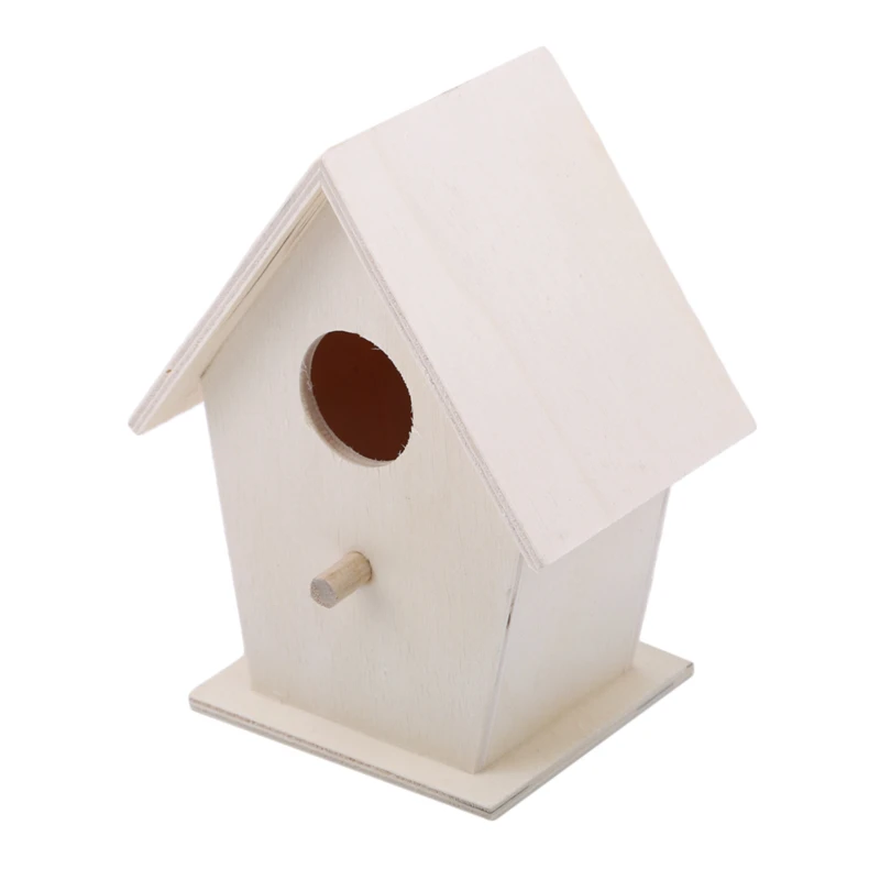 Wooden Mini Bird Cage Outdoor Hanging Birdhouse Box Garden Bird Cages Home Yard Decoration Bird Products Wooden Bird Parrot Nest