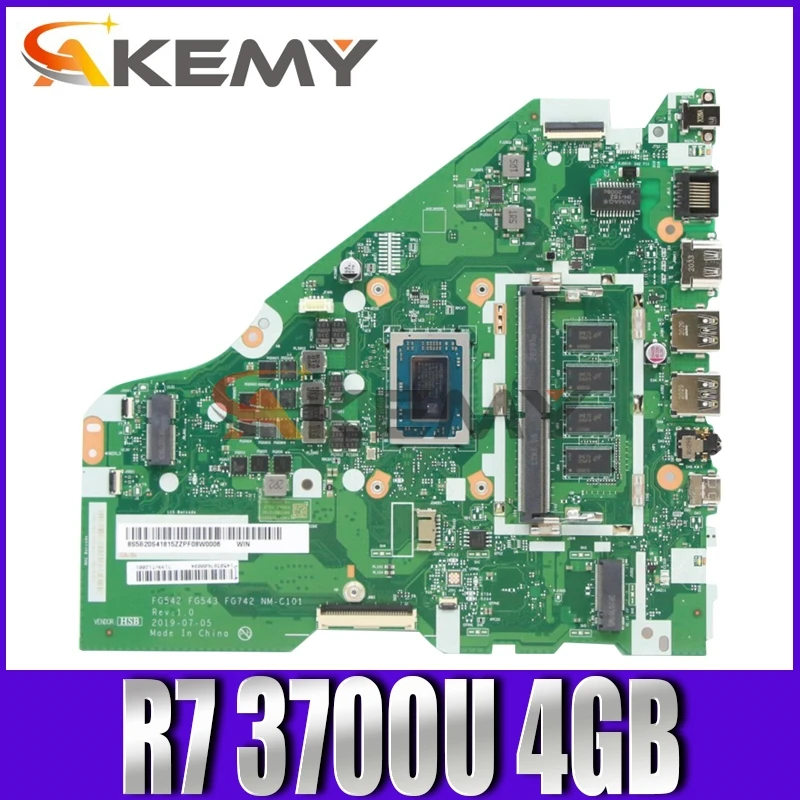 

For Lenovo V155-15API Motherboard FG542 FG543 FG742 NM-C101 81V5 L340-15API R5-3500 4G 5B20S42656 Air 14 2020 100% Tested