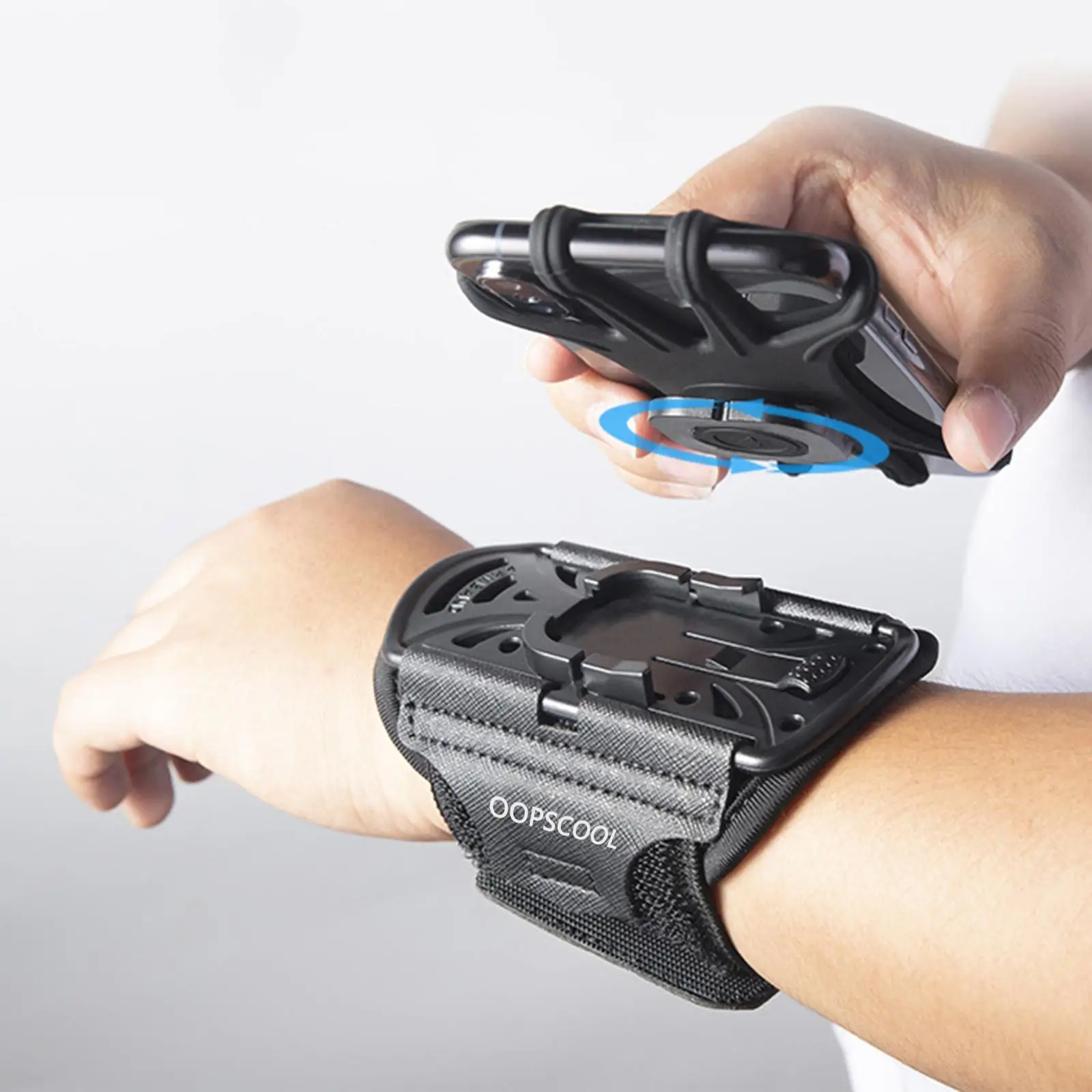

Cell Phone Holder Wristband for Galaxy S10/S10+/S10e/S9/S9+/S8 Note 9/8/J7, 360 Rotatable Armband for 4.0"~7" Mobile Phone