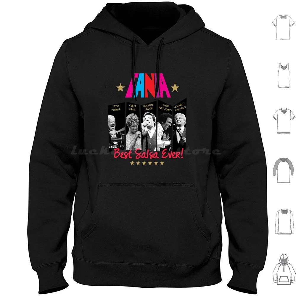 Best Salsa Singers El Dia De Mi Suerte. Fania Hoodie Cotton Long Sleeve Salsa Cuban Puerto Rico Celia Cruz Lavoe