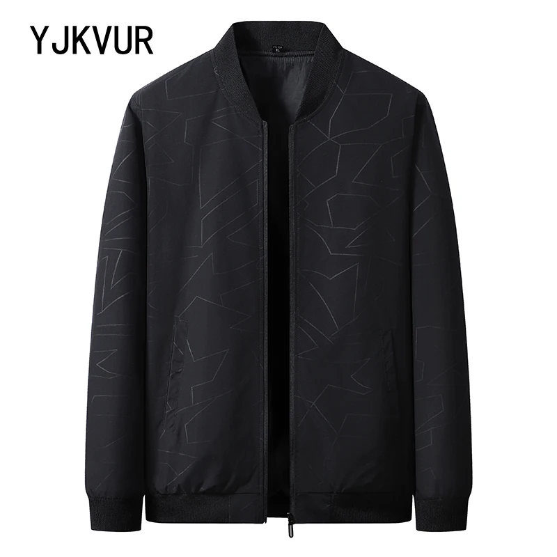 YJKVUR 2024 Autumn And Winter New Oversize Baseball Collar Jacket Men Fit Business Casual Warm Coat Fashion High Quality Clothes