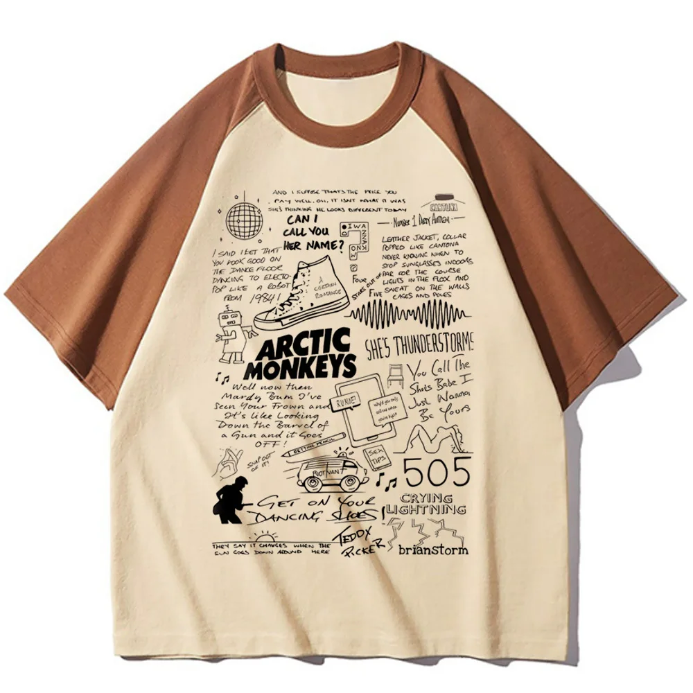 Arctic Monkeys top tees girl Pop Culture Digital Vintage aesthetic 2000s t shirt Retro Colorful Grunge Y2k 2000s hip hop