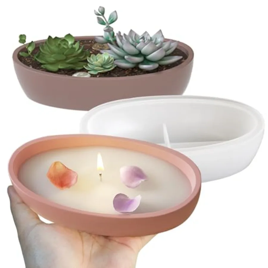 

Oval Bowl Resin Concrete Mold Candle Vessels Candle Boat Silicone Molds Storage Jar Box Container Trinket Tray Jewelry Holder E