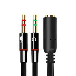 Adapter zestawu słuchawkowego Mikrofon słuchawkowy 2 w 1 do słuchawek Rozgałęźnik adaptera audio do telefonu komórkowego