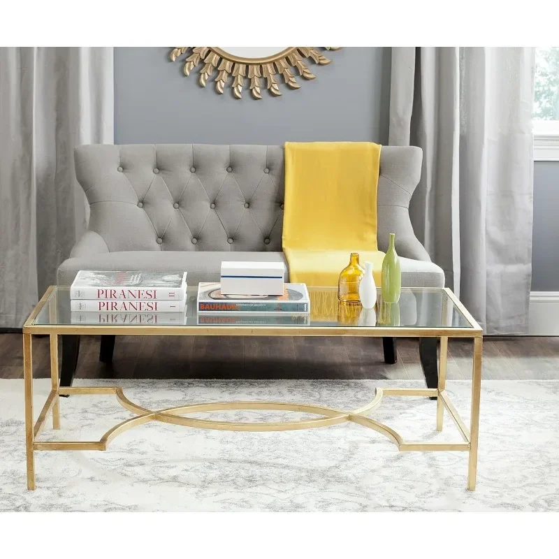 Table basse en fer et verre, parfaite pour un salon, une chambre familiale, un salon, une bibliothèque ou un bureau