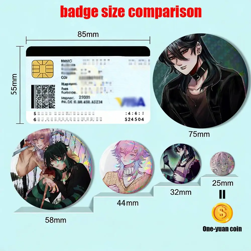 Sol and ren Kid At the Back Creative Round Badge Button Pin Bag Decor Fans Collection Friends Gift Brooch