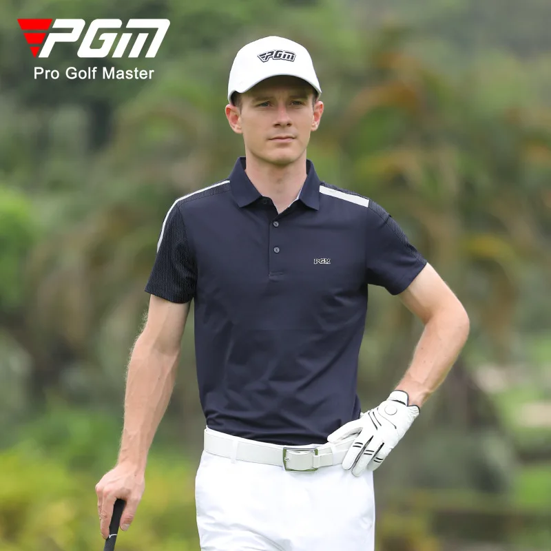 

PGM New Golf Men's Short Sleeve T-shirt Men Leisure Wear Summer Breathable Soft Elastic leisure Sports Top Golf Shirts YF577