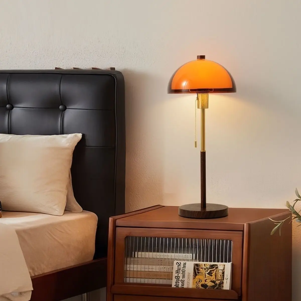 

French retro medieval style pull line desk lamp American bedroom bedside lamp Wabi Sabi style high-end lighting fixture