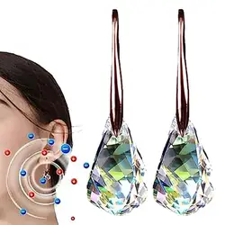 Quartz Stone Earrings Lymphatic Magnet Earrings Slimming Magnetic Fashion Earrings Sparkly Rhinestone Dangle Earrings For Girls