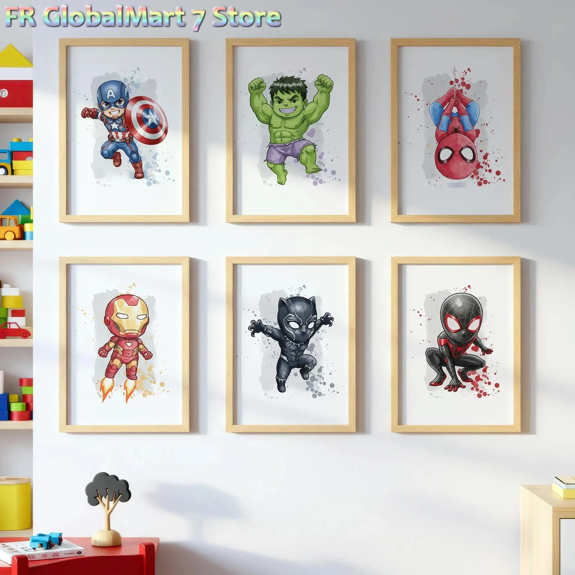 Diamond Painting Diamond Painting Watercolor Spider Man Diamond Poster Marvel Hero Decor Iron Man Batman Hulk Mural Modern Hom
