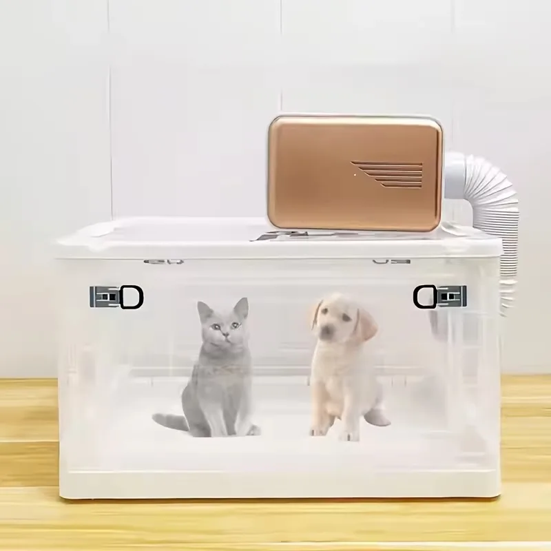 pet blower Pet Drying Box Cat Noise Super Quiet Wheels Transparent Home Dog Cat Bathing Hairs Blow Dog Hair Dryer Connect Pet Wa