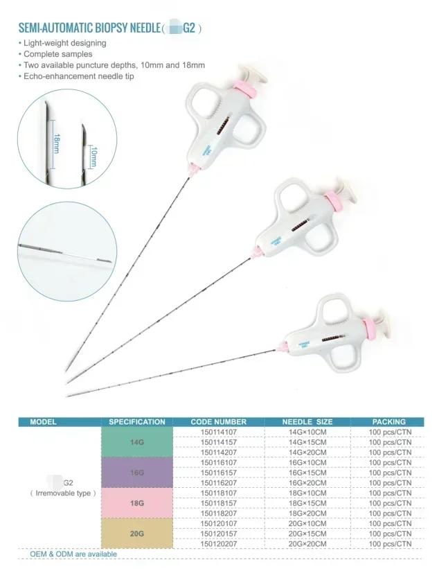 High Quality Wholesale cheap price Semi-automatic Tru Cut Biopsy Needle for medical use