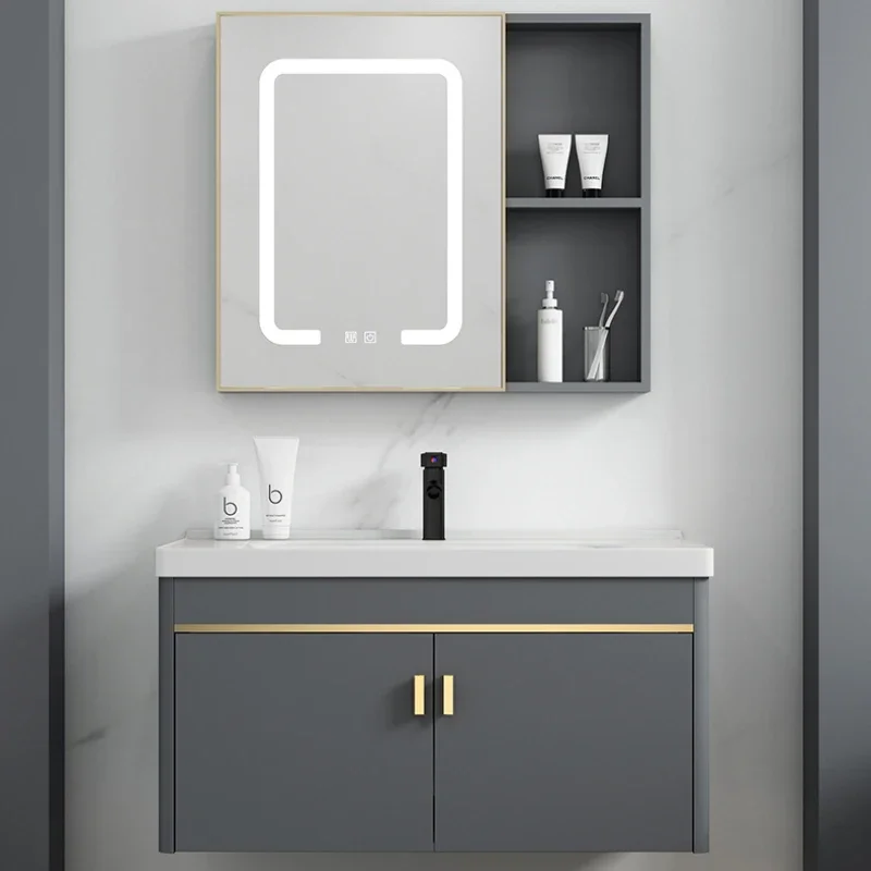 Corner Cabinet Storage Wc Furniture Bathroom Sinks Multifunction Home Double Washbasin Sink Base Luxury Kitchen