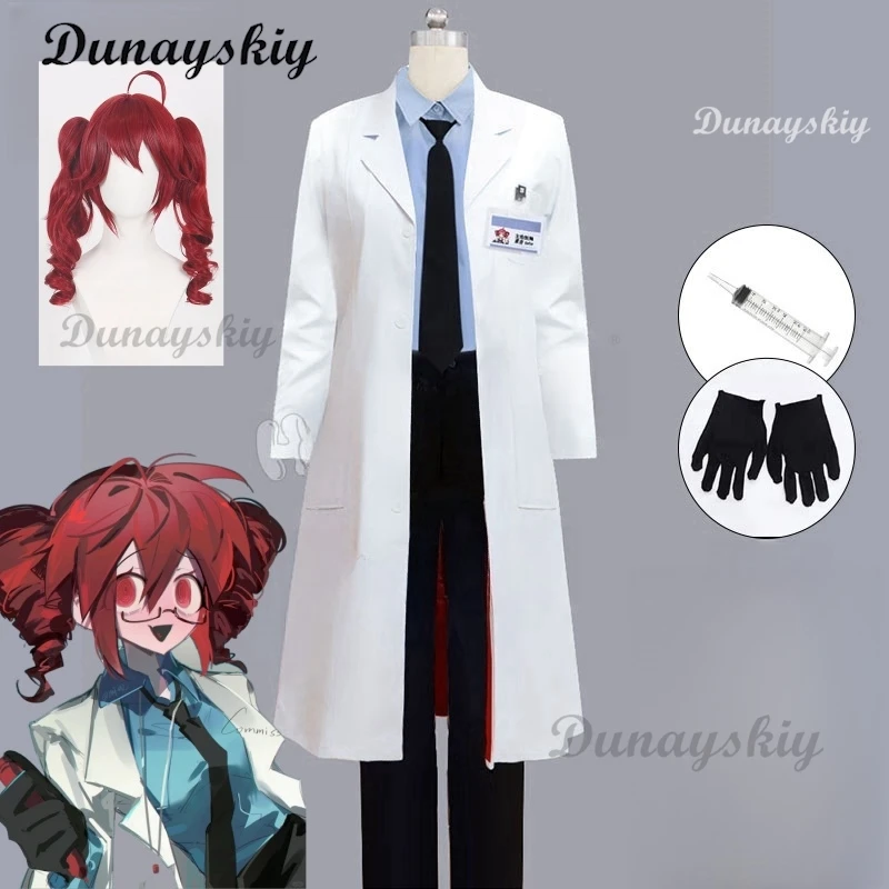 Kasane Teto Cosplay Vtuber Synthesizer V Costume Medical White Outfits Uniform Halloween Party Virtual Full Set Women Customized