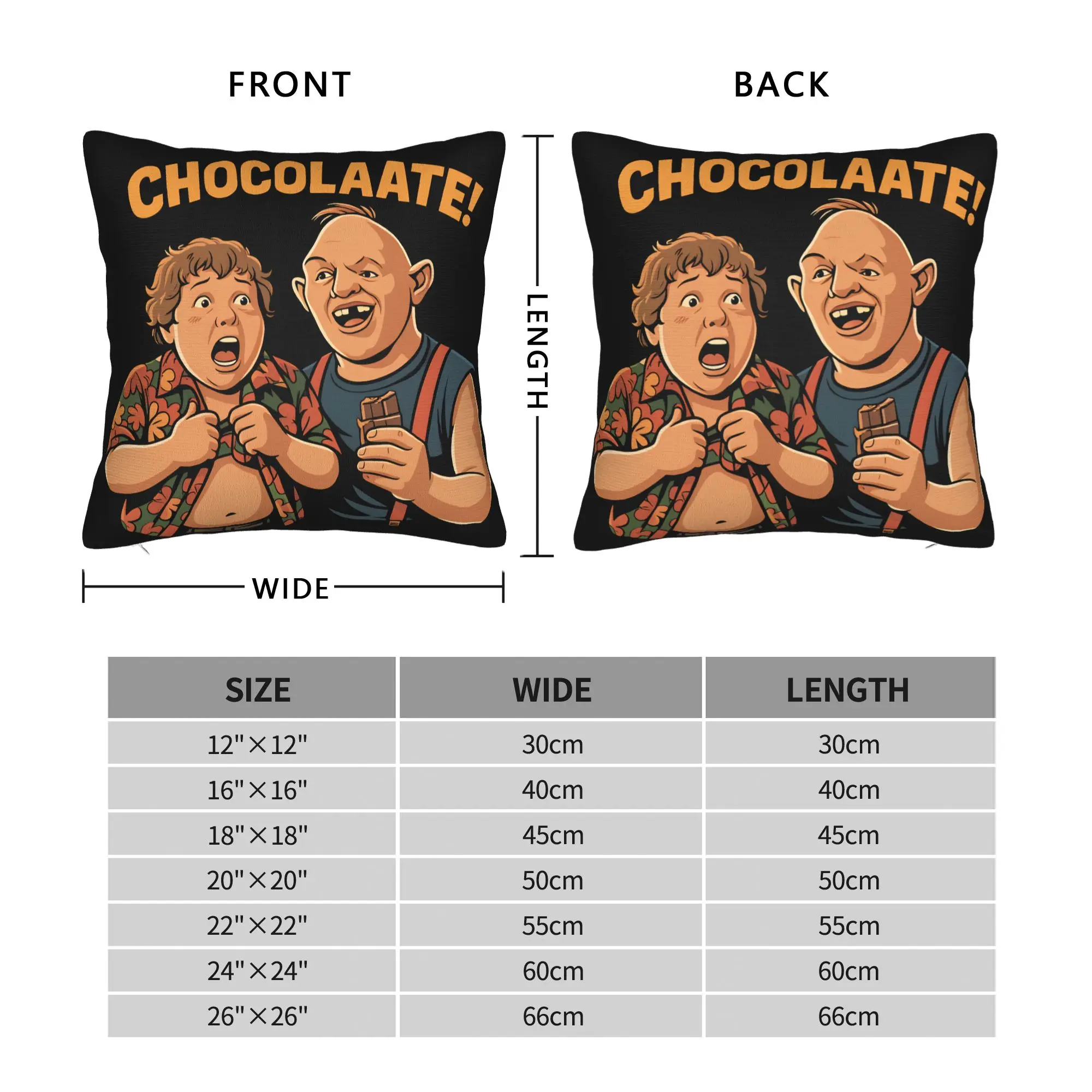 Goonies Chocolate Slot and Gordi Pillow Case  Comfy Pillow Cover Novelty Cushion Cover For Living Room Bed Chair